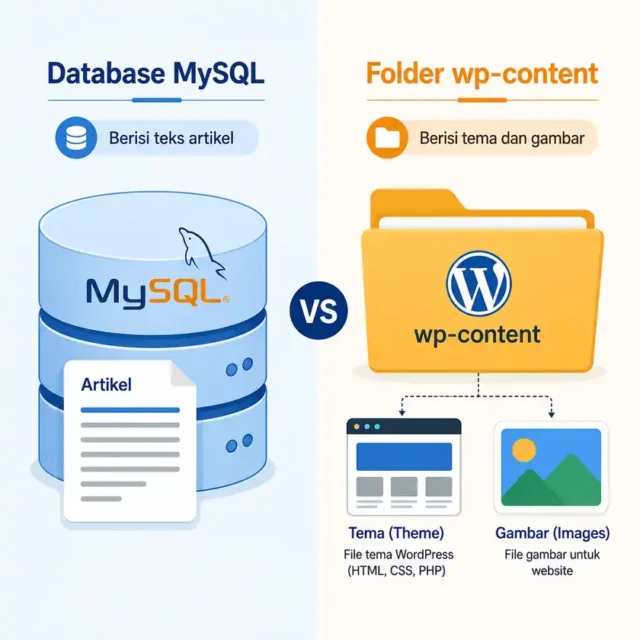 perbandingan backup database MySQL dan file wp-content WordPress perbandingan backup database MySQL dan file wp-content WordPress