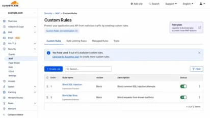 Cara Buat WAF Custom Rules Cloudflare Gratis: 5 Rules Wajib Cara Buat WAF Custom Rules Cloudflare Gratis: 5 Rules Wajib