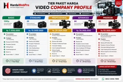 ilustrasi rincian biaya produksi video company profile perusahaan