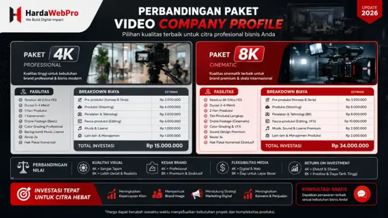 Harga Pembuatan Video Company Profile Biaya dan Paket 4K/8K