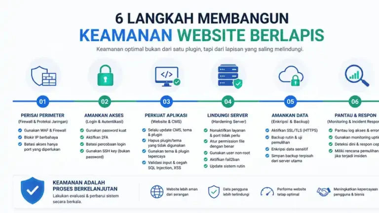 konfigurasi keamanan Cloudflare sebagai lapisan terluar website company profile