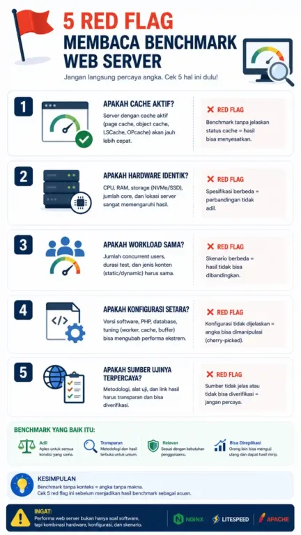checklist cara membaca benchmark web server apache nginx litespeed tanpa tertipu marketing