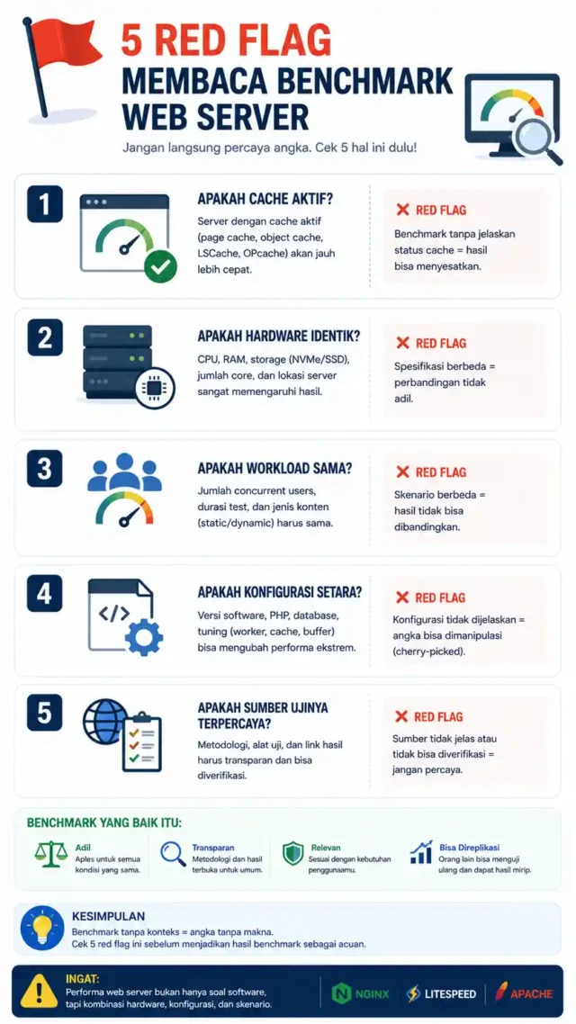 checklist cara membaca benchmark web server apache nginx litespeed tanpa tertipu marketing