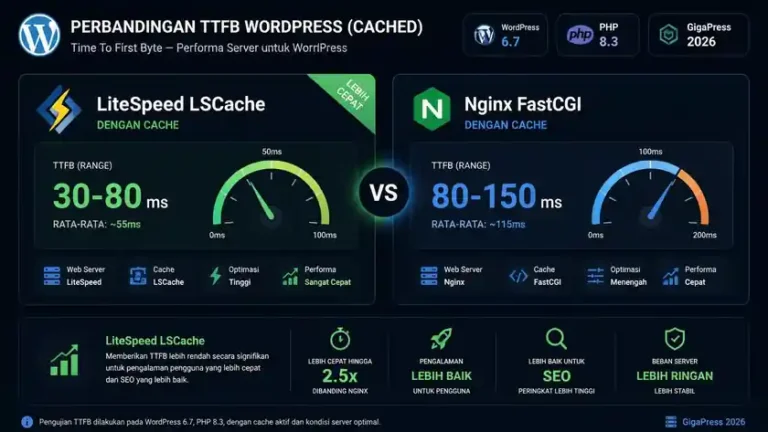 benchmark TTFB WordPress cached litespeed lscache vs nginx fastcgi 2026