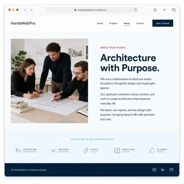 contoh section about us desain website perusahaan arsitektur clean modern contoh section about us desain website perusahaan arsitektur clean modern