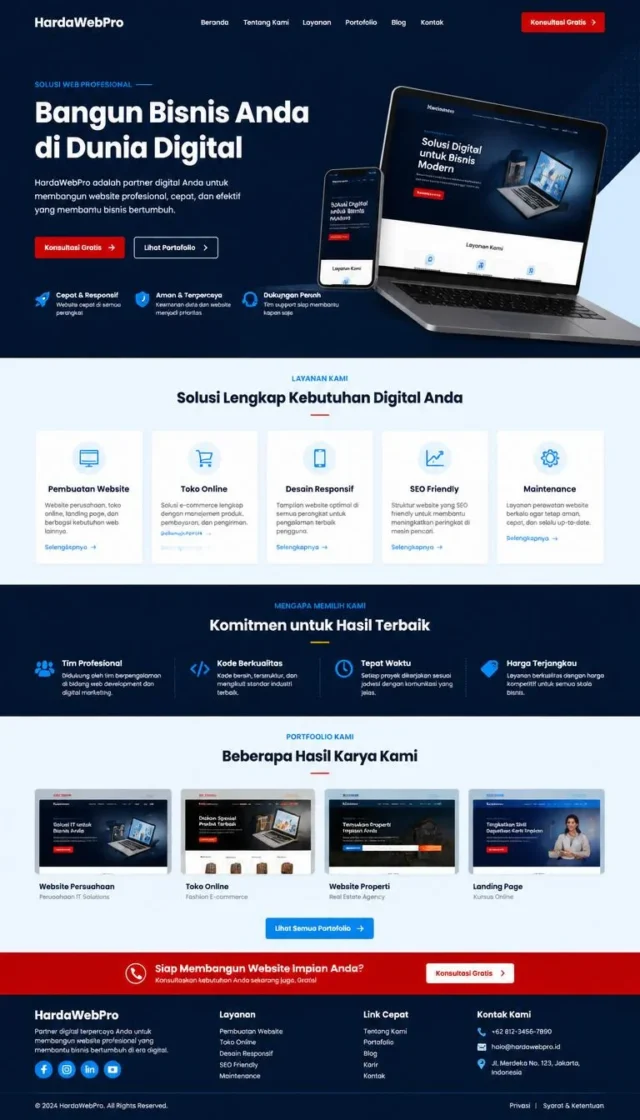 contoh full page website company profile hasil page builder wordpress Indonesia contoh full page website company profile hasil page builder wordpress Indonesia
