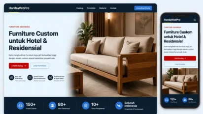 Contoh Desain Web Compro Perusahaan Furniture