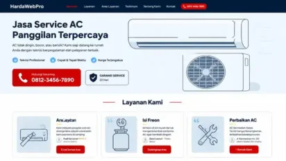 Contoh Web Profesional untuk Menawarkan Jasa
