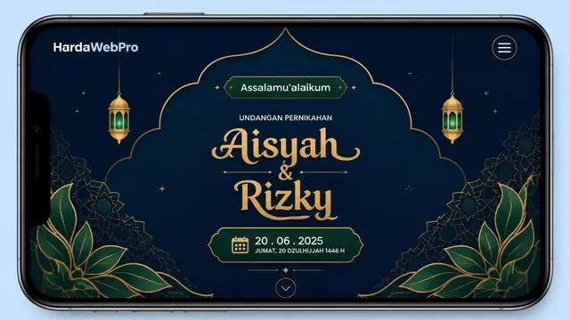 Contoh Web Undangan Pernikahan Tema Islami