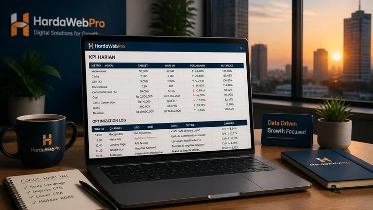 daily KPI report dan optimization log tugas digital marketing sore hari daily KPI report dan optimization log tugas digital marketing sore hari