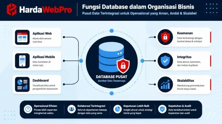 fungsi database dalam organisasi bisnis dan aplikasi digital Indonesia