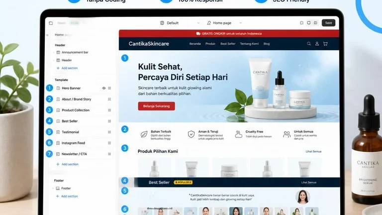 tampilan theme editor saat jasa edit template shopify menyesuaikan section homepage tampilan theme editor saat jasa edit template shopify menyesuaikan section homepage