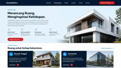 Contoh Desain Website Perusahaan Arsitektur Modern