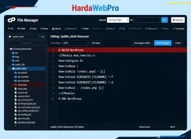 file manager menampilkan htaccess wordpress default di public_html file manager menampilkan htaccess wordpress default di public_html