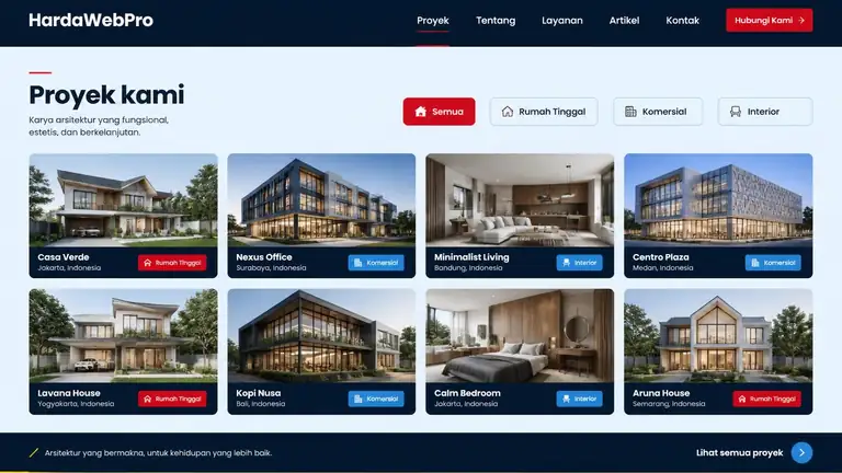 struktur website portofolio arsitek dengan filter tipologi proyek bangunan struktur website portofolio arsitek dengan filter tipologi proyek bangunan