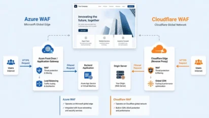 Azure WAF vs Cloudflare WAF untuk Website Perusahaan