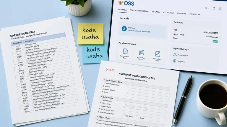 dokumen kode kbli perusahaan dan formulir NIB untuk pendaftaran usaha UMKM dokumen kode kbli perusahaan dan formulir NIB untuk pendaftaran usaha UMKM