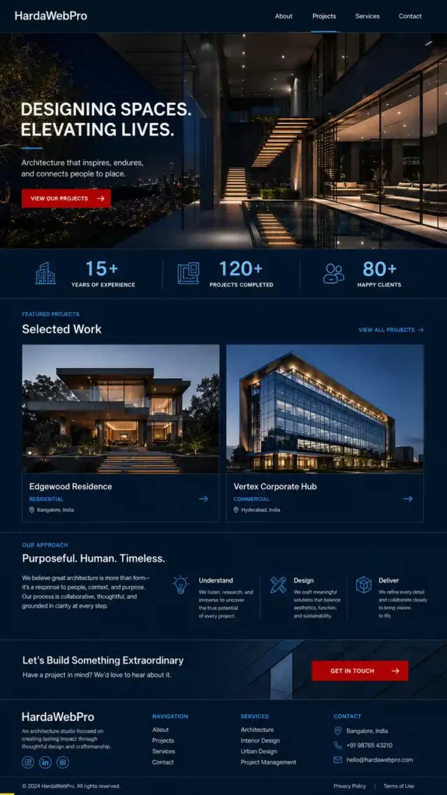 contoh full page desain website perusahaan arsitektur dark mode modern minimalis contoh full page desain website perusahaan arsitektur dark mode modern minimalis