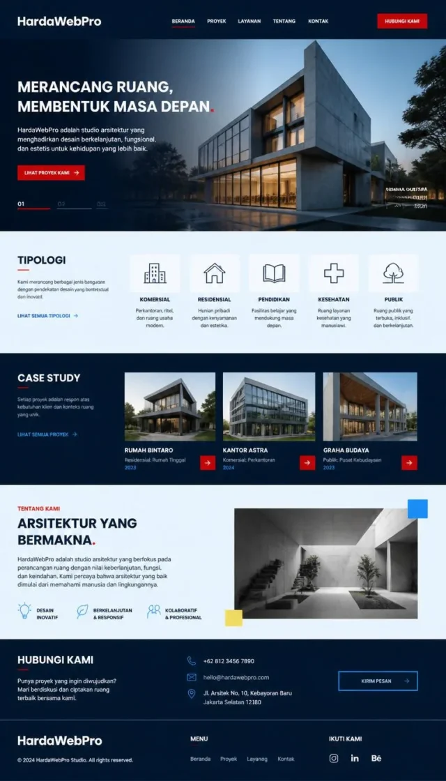 full page website company profile portfolio arsitektur dari header sampai footer full page website company profile portfolio arsitektur dari header sampai footer
