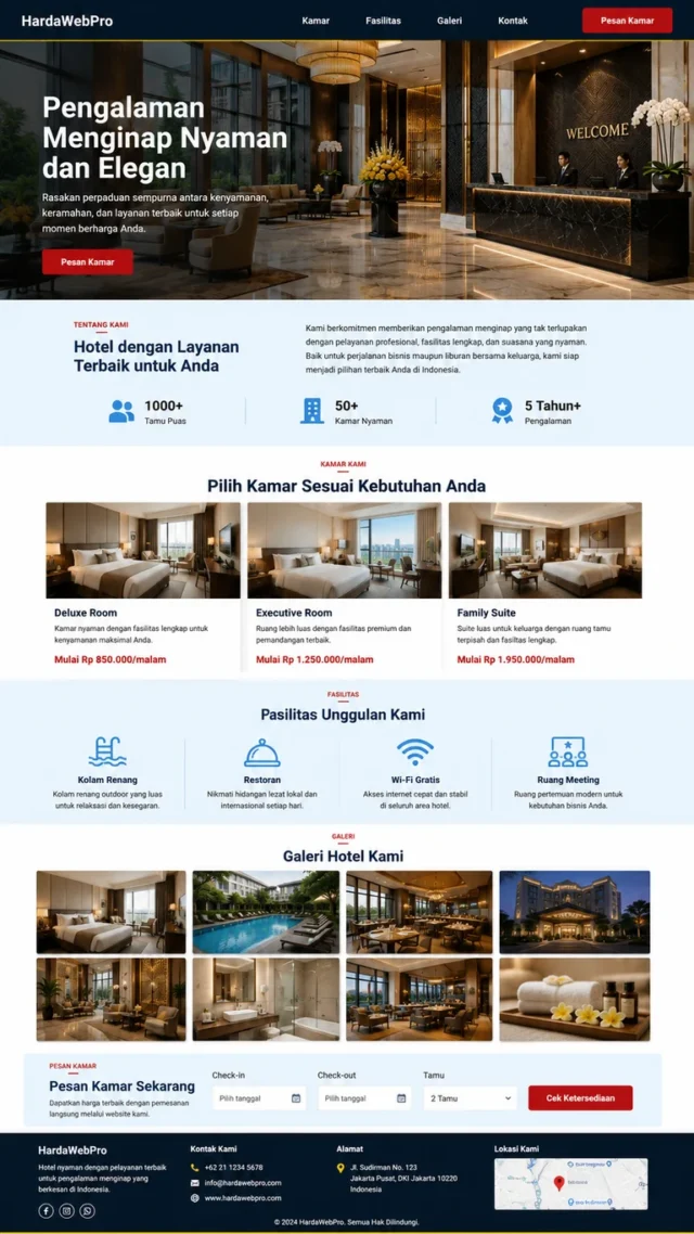contoh full page desain tampilan website hotel profesional dari header hingga footer contoh full page desain tampilan website hotel profesional dari header hingga footer