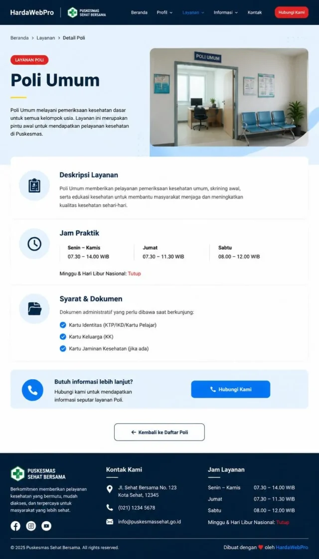 full page detail poli contoh tampilan desain website puskesmas full page detail poli contoh tampilan desain website puskesmas
