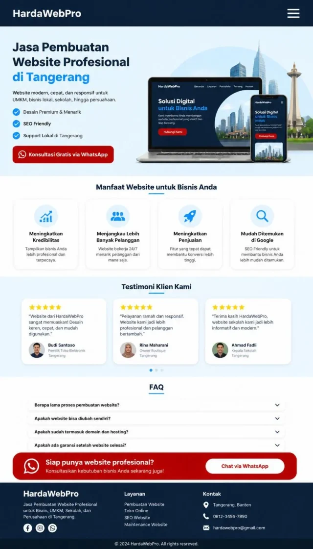 contoh full page mobile jasa pembuatan landing page tangerang dari header sampai CTA contoh full page mobile jasa pembuatan landing page tangerang dari header sampai CTA