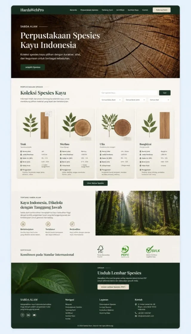 full page desain web compro perusahaan kayu konsep perpustakaan spesies katalog herbarium full page desain web compro perusahaan kayu konsep perpustakaan spesies katalog herbarium