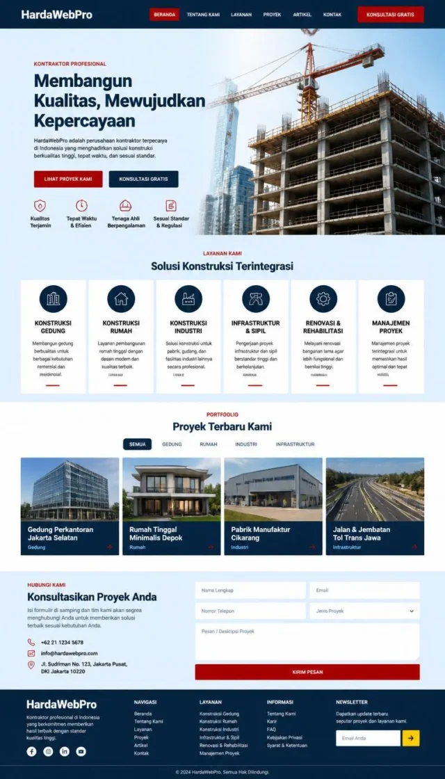 full page template wordpress company profile kontraktor hasil jasa custom full page template wordpress company profile kontraktor hasil jasa custom