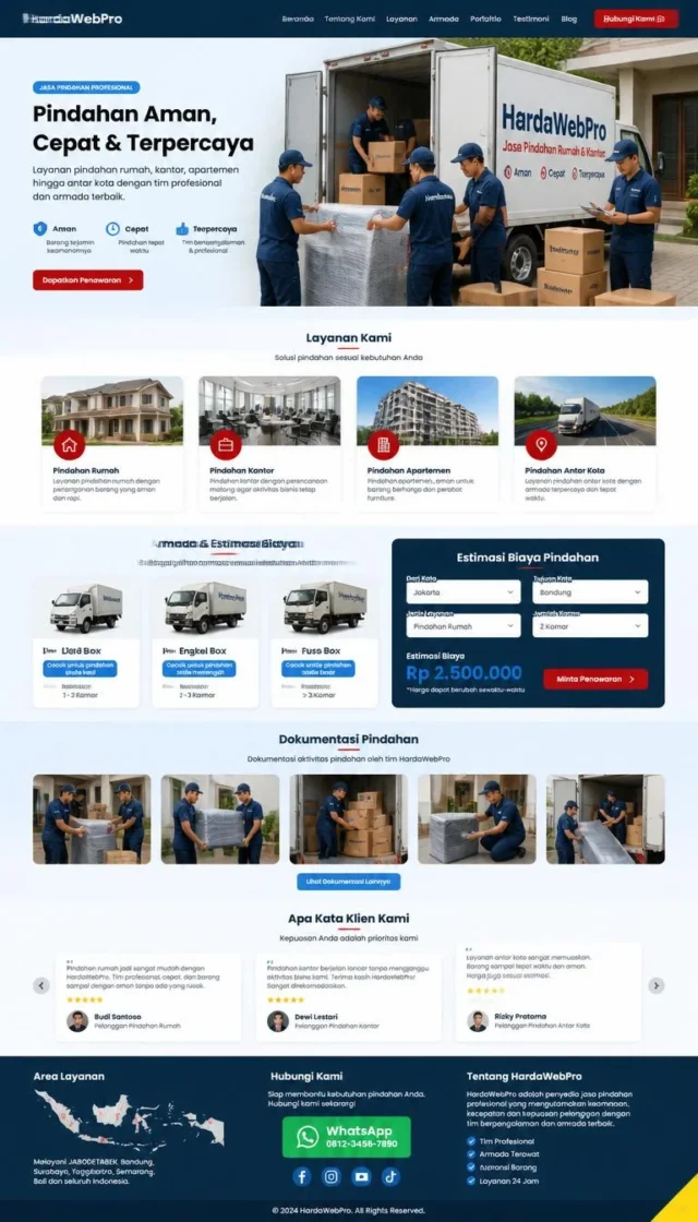 contoh full page web compro perusahaan jasa pindahan rumah dari header hingga footer contoh full page web compro perusahaan jasa pindahan rumah dari header hingga footer