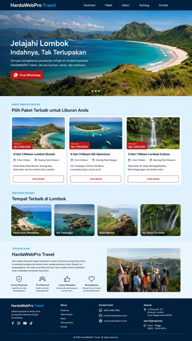 mockup full page website travel company profile dari header hingga footer tanpa booking online mockup full page website travel company profile dari header hingga footer tanpa booking online