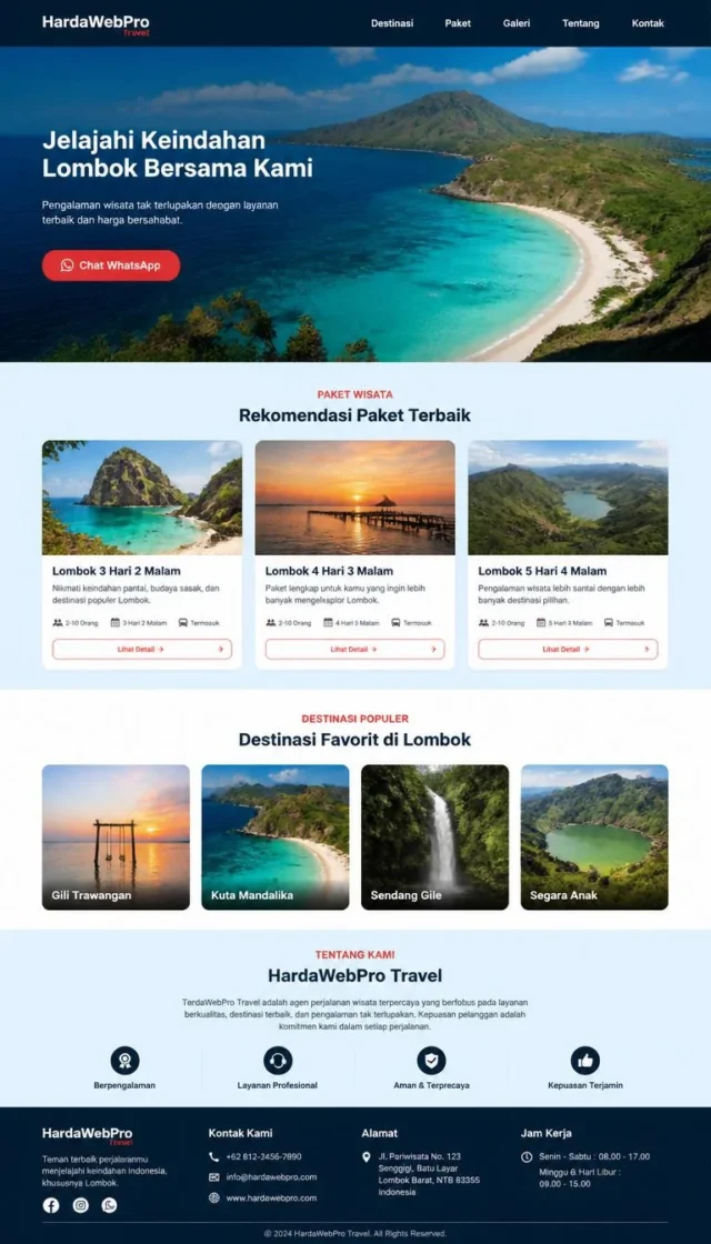 contoh desain full website travel contoh desain full website travel