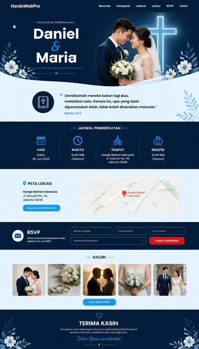 contoh full page web undangan pernikahan tema agama Kristen dari header sampai footer contoh full page web undangan pernikahan tema agama Kristen dari header sampai footer