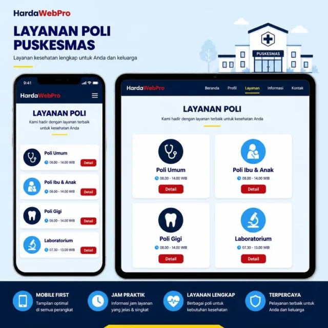grid poli contoh tampilan desain website puskesmas mudah dipindai HP grid poli contoh tampilan desain website puskesmas mudah dipindai HP