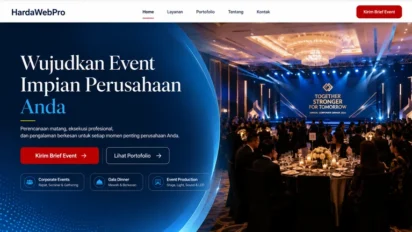 Contoh Desain Web Compro Perusahaan Event Organizer