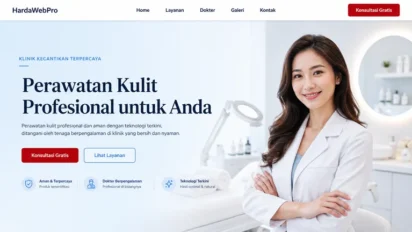 Contoh Desain Web Klinik Kecantikan