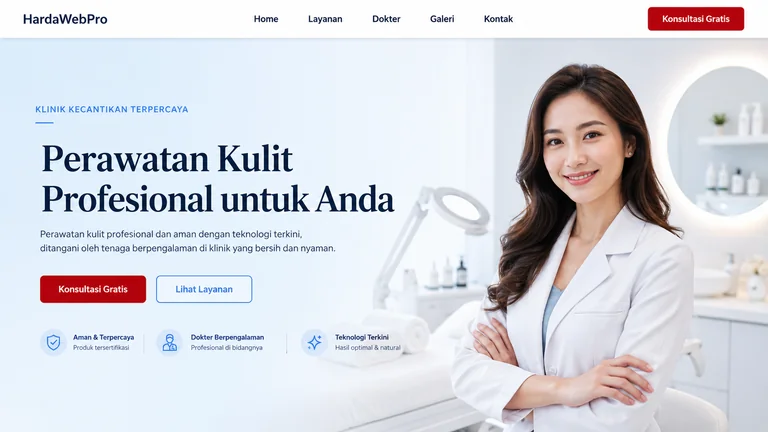 Contoh Desain Web Klinik Kecantikan