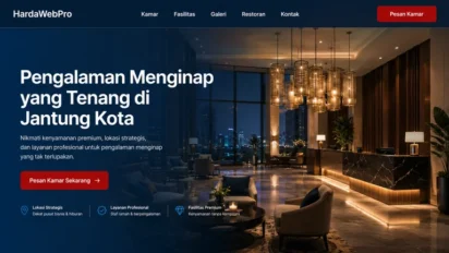 Contoh Tampilan Desain Website Hotel Profesional