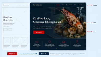 Contoh Desain Website Restaurant Tampil Elegan Profesional