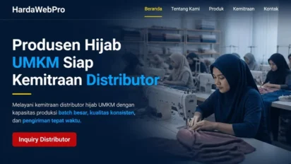 Contoh Desain Web Produsen Hijab
