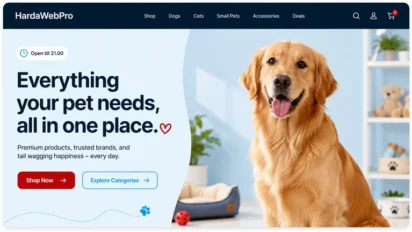 Contoh Desain Website Petshop Selera Gen-Z
