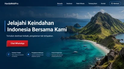 Contoh Desain Web Perusahaan Travel