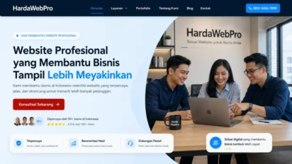 Contoh Website Bisnis Desain UI/UX Terbaru