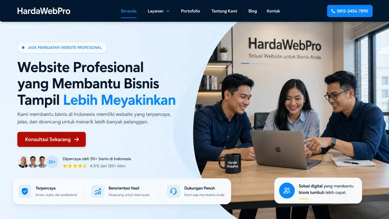 hero section contoh website bisnis desain UI UX terbaru Indonesia hero section contoh website bisnis desain UI UX terbaru Indonesia