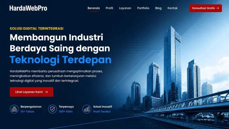 contoh hero jasa pembuatan template wordpress company profile modern contoh hero jasa pembuatan template wordpress company profile modern