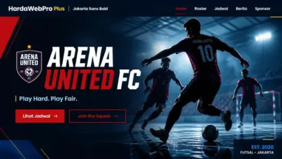 Contoh Desain Web Klub Bola (Futsal)