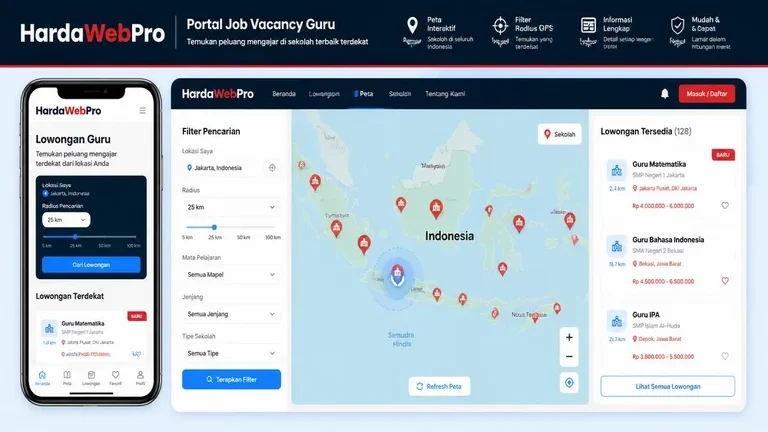 portal job vacancy guru dengan pencarian zona GPS aplikasi berbasis website portal job vacancy guru dengan pencarian zona GPS aplikasi berbasis website