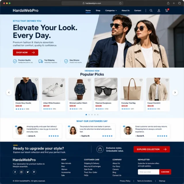 mockup landing page produk visual untuk meta ads dan efektivitas iklan fb vs google