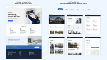 Website Company Profile: Landing Page Satu Halaman