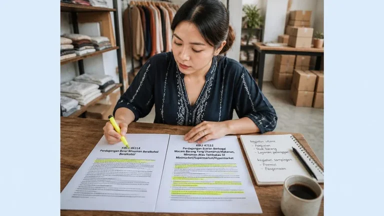 pemilik UMKM membandingkan deskripsi kegiatan sebelum memilih kode kbli perusahaan pemilik UMKM membandingkan deskripsi kegiatan sebelum memilih kode kbli perusahaan
