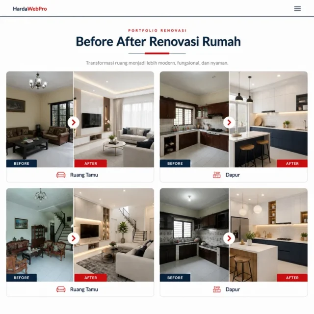 galeri portfolio before after desain web company profile jasa renovasi rumah